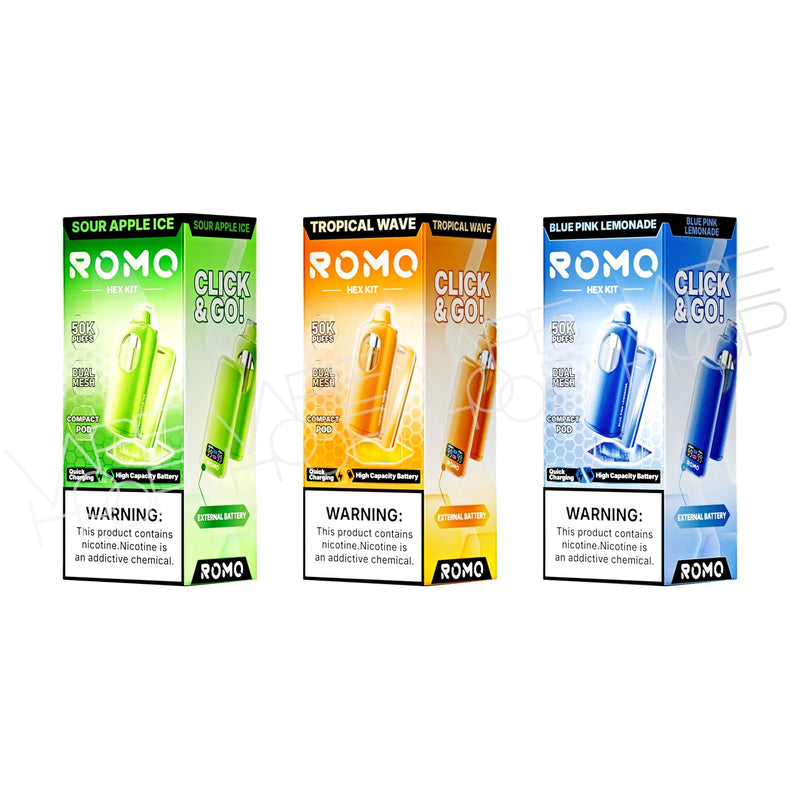 ROMO Hex 50K Puffs Kit & Pod Disposable